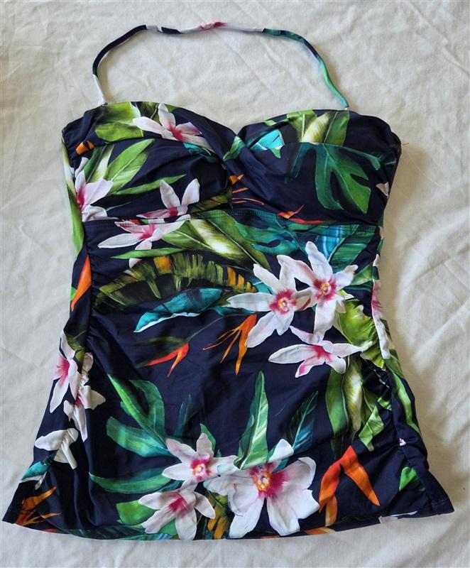 NWT Ralph Lauren Sz 6 Tropical Twist Halter Bandeau Tankini Swim Top 132895