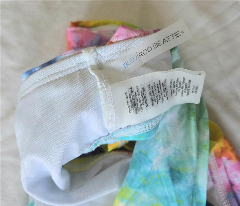 NWOT Bleu Rod Beattie 14 Rainbow Tie Dye Foldover Ban Bikini Swim Bottoms 132897