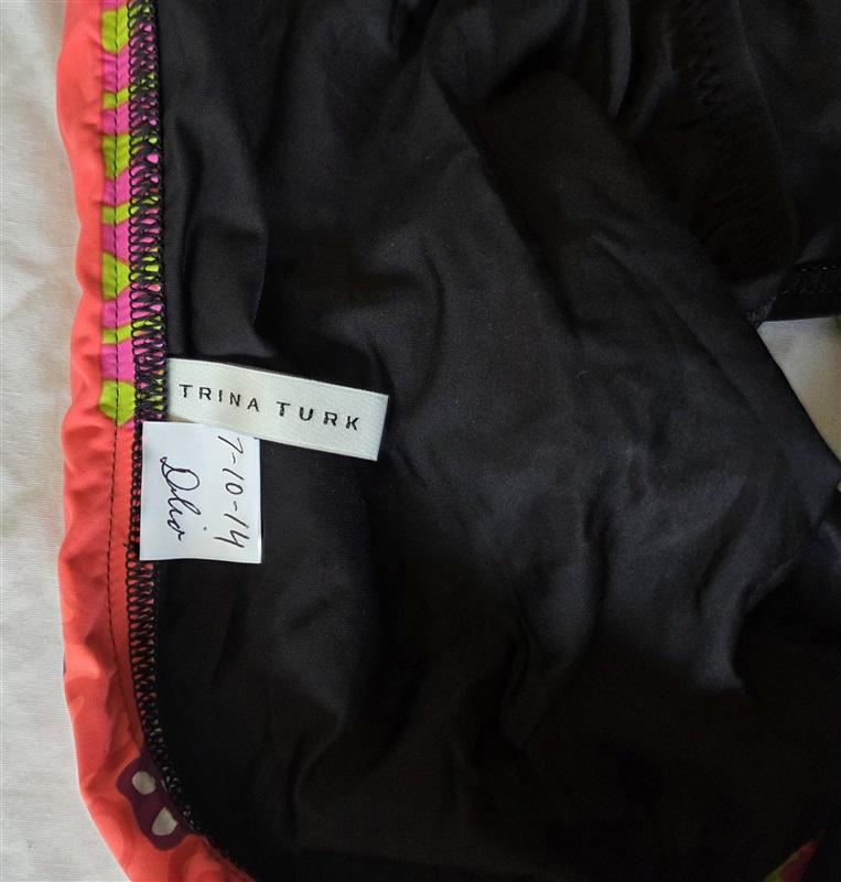 NWOT Trina Turk Sz 6 Floral Poppy Sample Fold over Bikini Swim Bottoms 132898