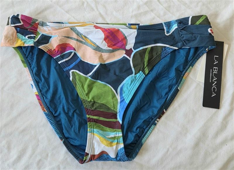 NWT La Blanca Island Goddess 10 Hipster Bikini Swim Bottoms 132910