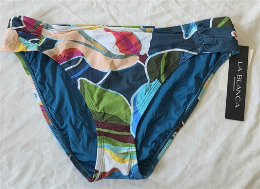 NWT La Blanca Island Goddess 10 Hipster Bikini Swim Bottoms 132910