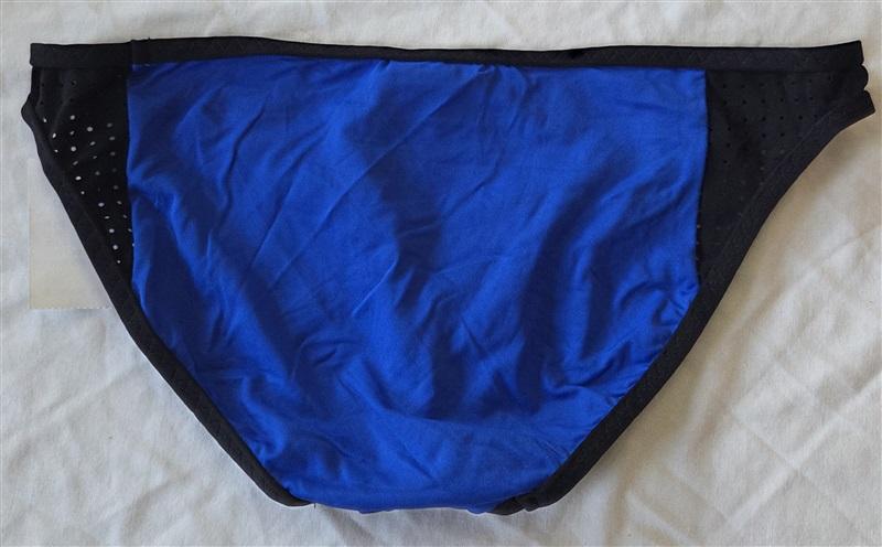 NWT Ralph Lauren S Blue Black ColorBlock Net Hipster Bikini Swim Bottom 132917