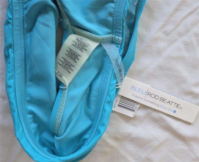 NWT Bleu Rod Beattie Fold-over SZ 6 Blue Band Bikini Swim Bottoms #132920