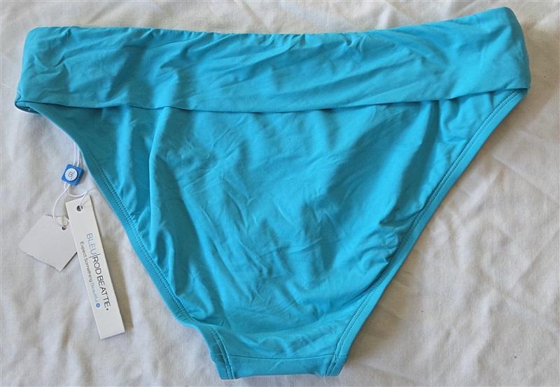 NWT Bleu Rod Beattie Fold-over SZ 6 Blue Band Bikini Swim Bottoms #132920