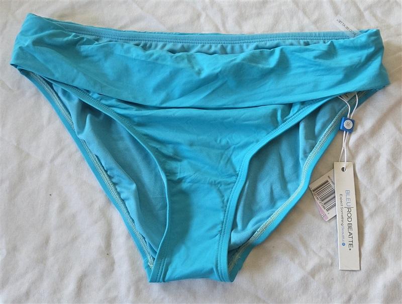 NWT Bleu Rod Beattie Fold-over SZ 6 Blue Band Bikini Swim Bottoms #132920