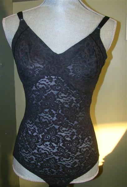 NWT Bali Shapewear 38D Firm Control Lace N Smooth Body Shaper 8L10 Black 132924