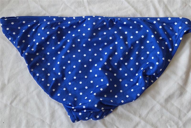 NWOT Ralph Lauren SM Blue Polka Dot Bikini Swim Bottoms 132926