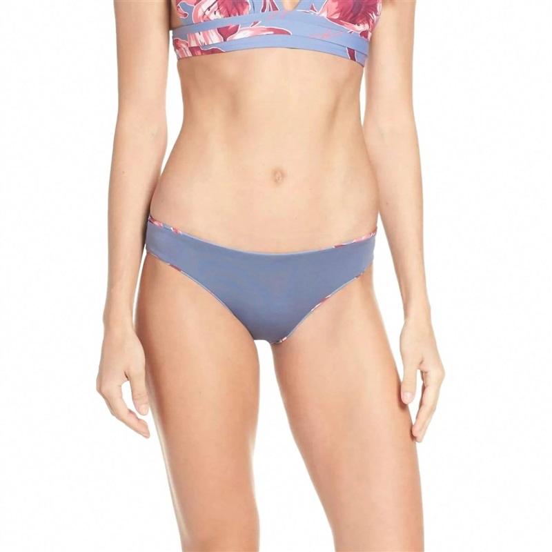 NWOT Seafolly 8 Blue hipster reversible bikini bottom radiance floral 132928