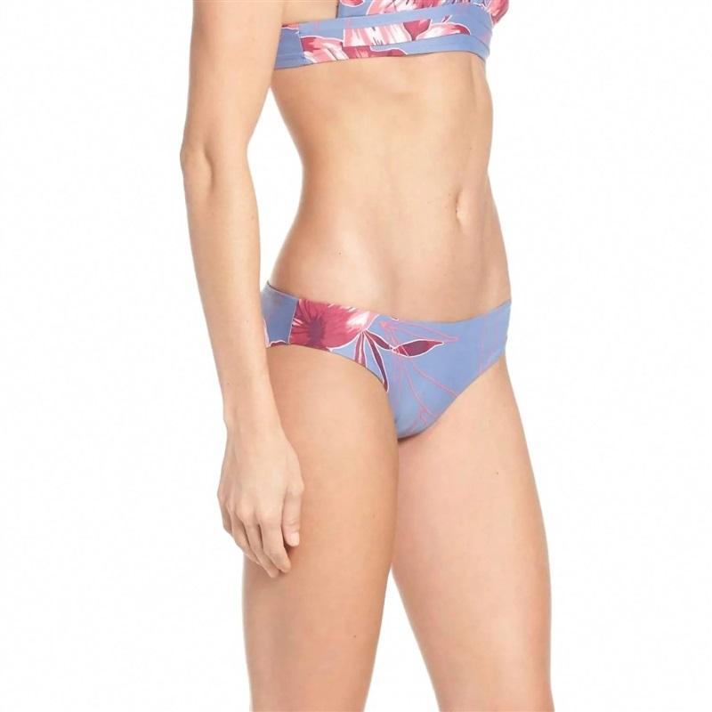 NWOT Seafolly 8 Blue hipster reversible bikini bottom radiance floral 132928