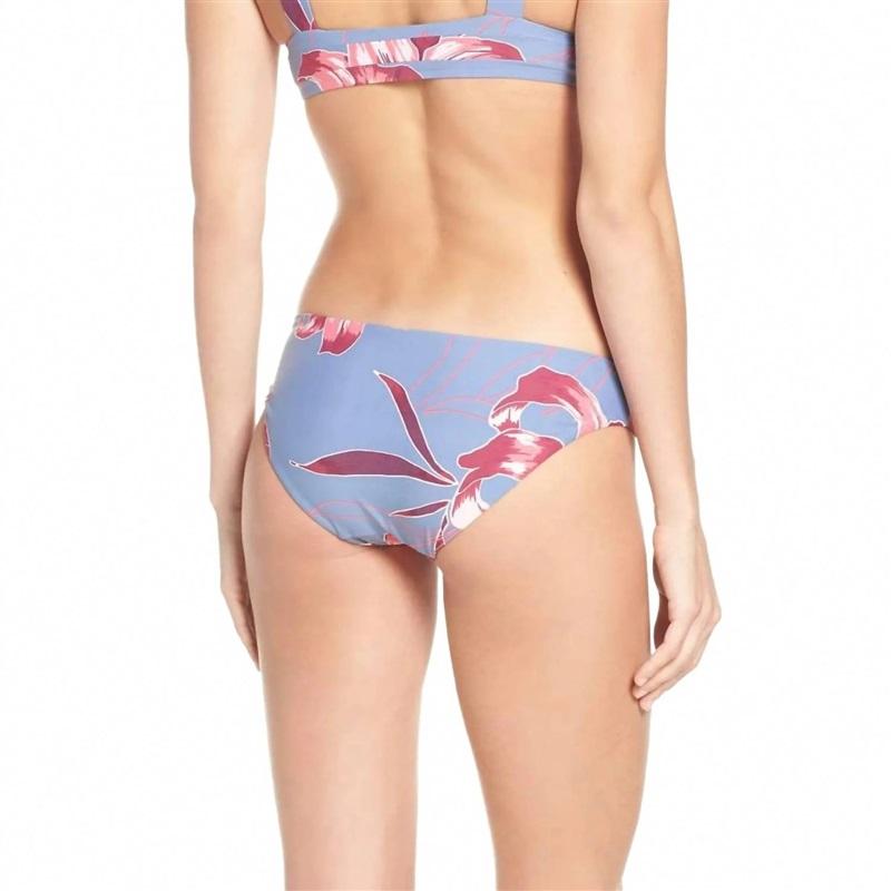 NWOT Seafolly 8 Blue hipster reversible bikini bottom radiance floral 132928