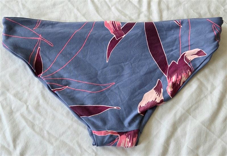 NWOT Seafolly 8 Blue hipster reversible bikini bottom radiance floral 132928