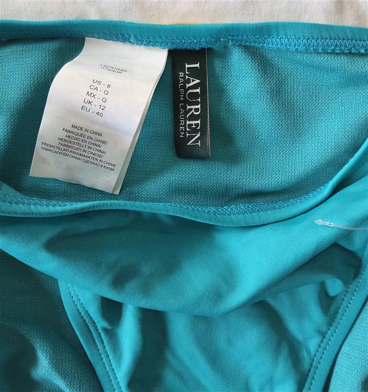 NWOT Ralph Lauren 8 Teal Green Hipster Swim Bottom 132929