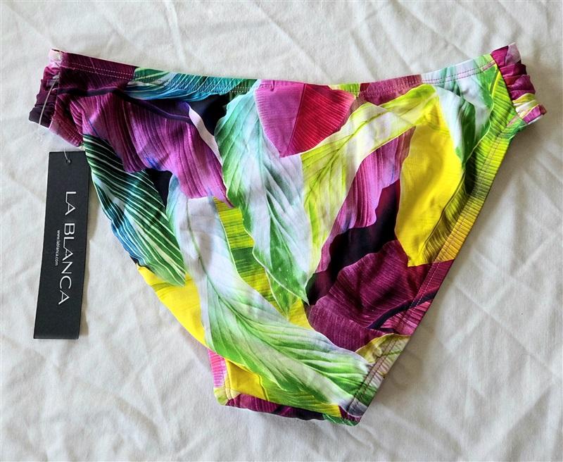 NWT La Blanca 6 Island Goddess Tropical Hipster Bikini Swim Bottoms 132982