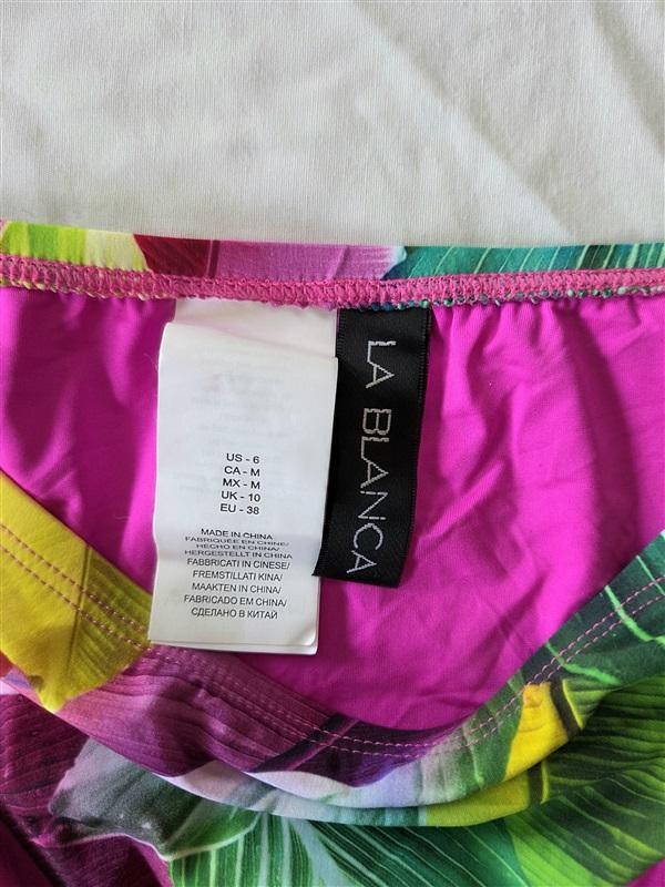 NWT La Blanca 6 Island Goddess Tropical Hipster Bikini Swim Bottoms 132982