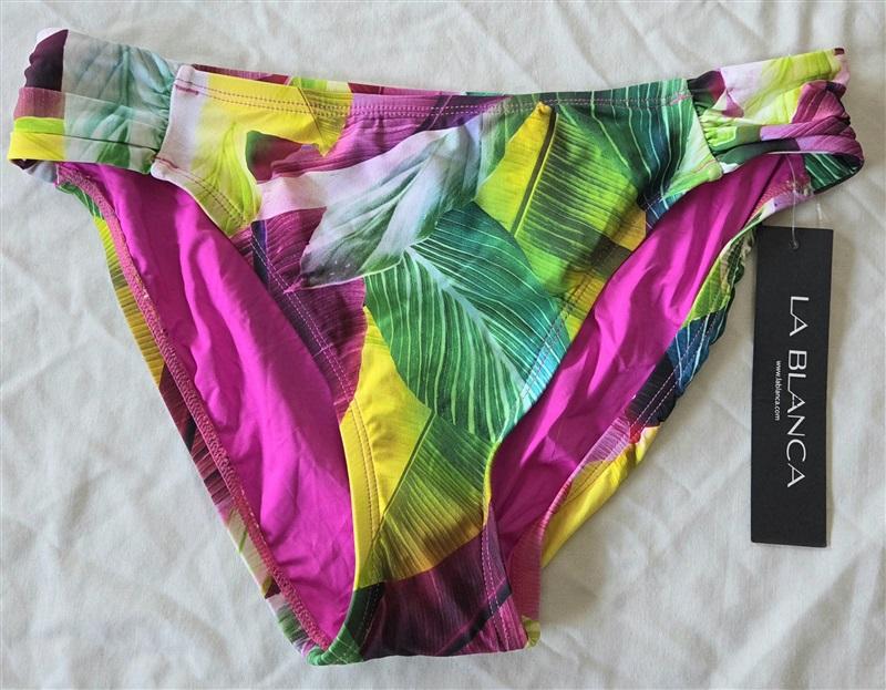 NWT La Blanca 6 Island Goddess Tropical Hipster Bikini Swim Bottoms 132982
