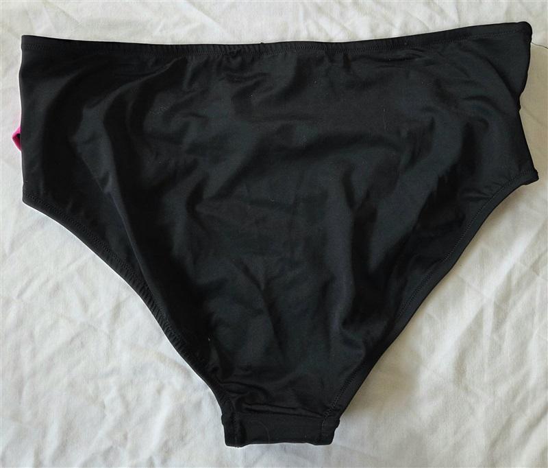 NWOT Swimsuits For All 18 Black Pink Twist Bikini Bottom 132983