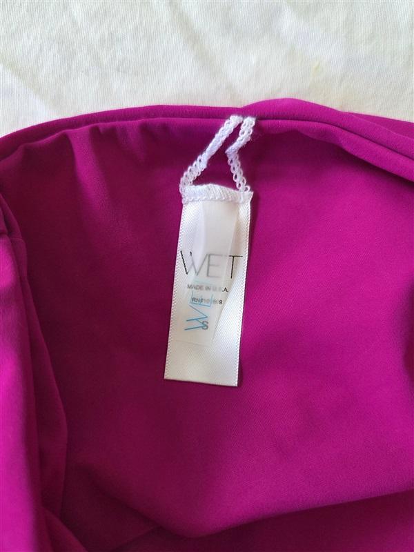 NWT Wet LA Small Aspen Hi Rise Swim Bikini Bottom Magenta 132984