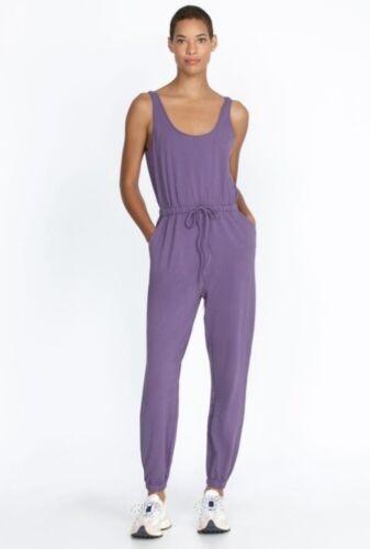 NWT Calme M Drawstring Knit Jumper Jumpsuit Purple 132991