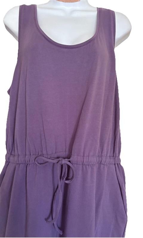 NWT Calme M Drawstring Knit Jumper Jumpsuit Purple 132991