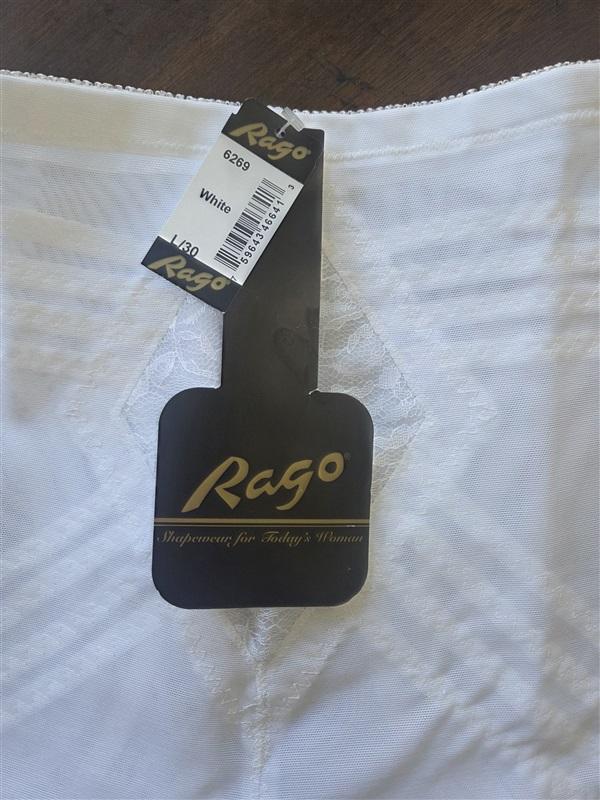 NWT Rago Large Capri Pant Liner Power Mesh Fabric Extra Firm 6269 White 133001