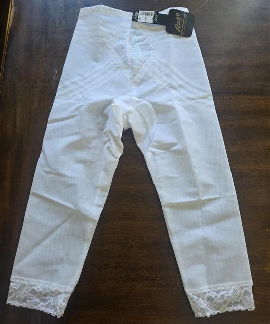 NWT Rago Large Capri Pant Liner Power Mesh Fabric Extra Firm 6269 White 133001