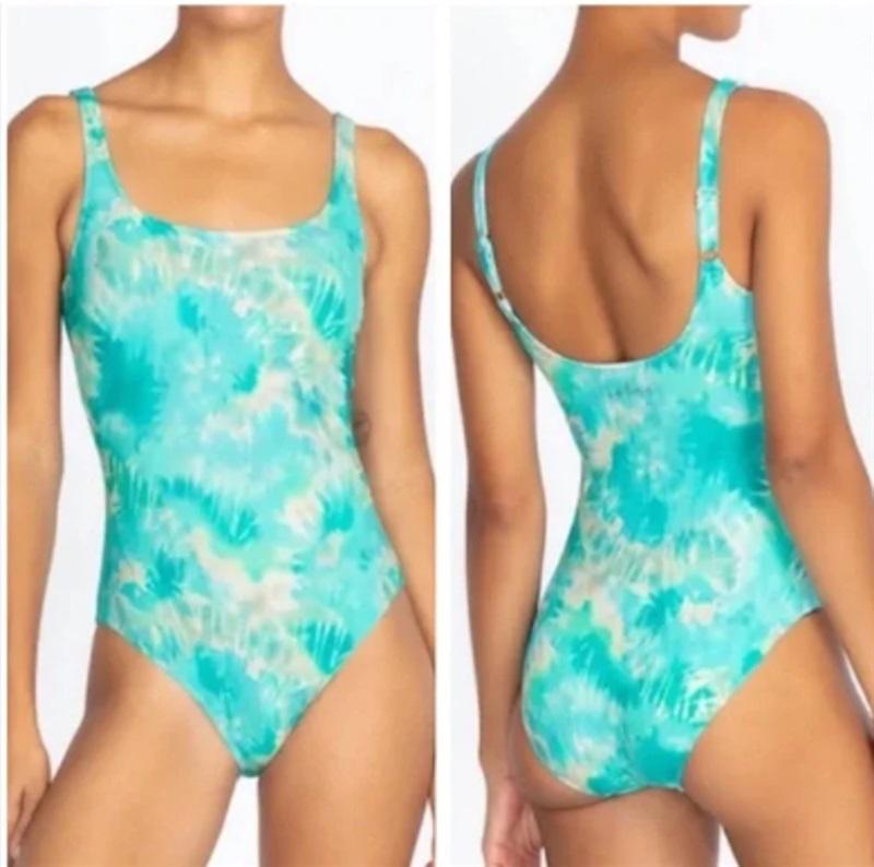 NWT Calme XXL 1 Pc Maillot Square Neck Tank Swimsuit White 133020