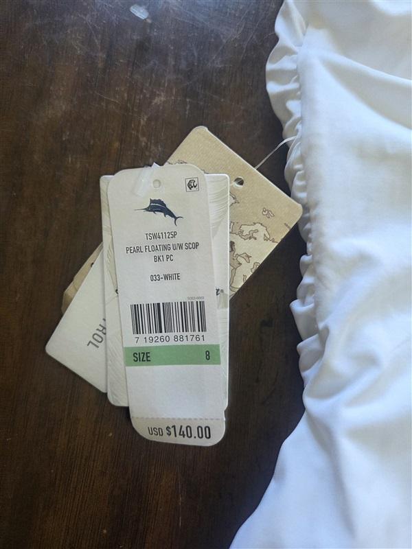 NWTD Tommy Bahama 8 Pearl Floating Underwire Scoop One Piece Swimsuit 133021