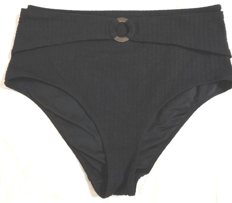 NWOT Free People Boteh L Black Belted Swim Bottom Bikini 133023