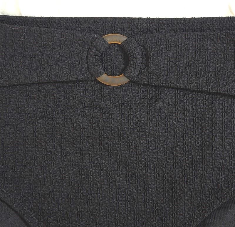 NWOT Free People Boteh L Black Belted Swim Bottom Bikini 133023