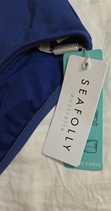 NWT Seafolly 10 US Easy Fit C/D Cup Bandeau Multi-Way 1PC Swimsuit 133030