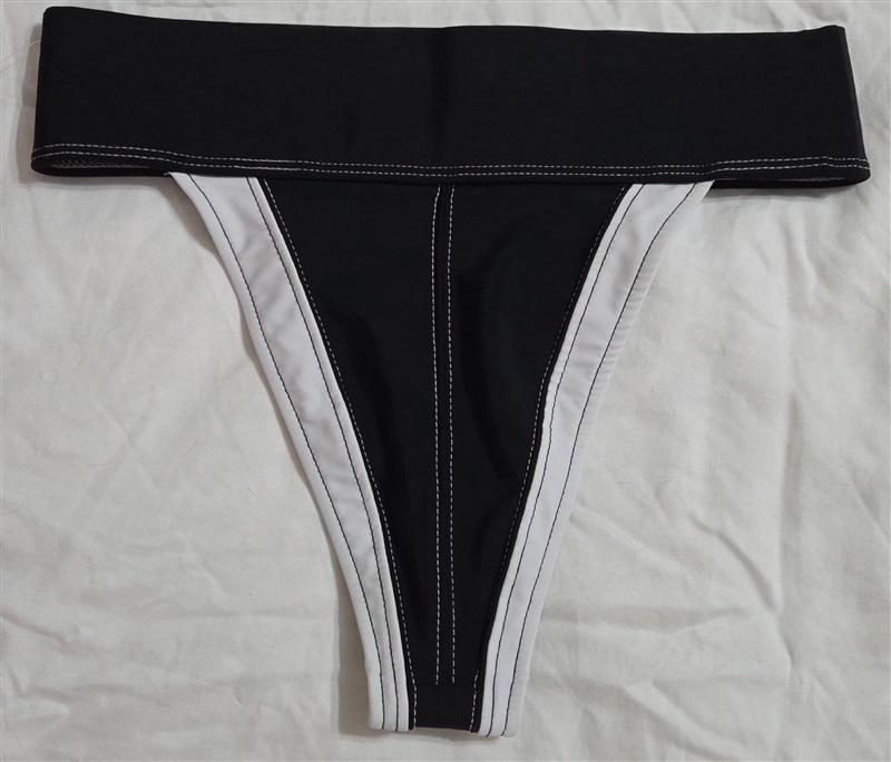 NWOT Free People FP Beach S Free-est Farrah Bikini Bottom Black White 133032
