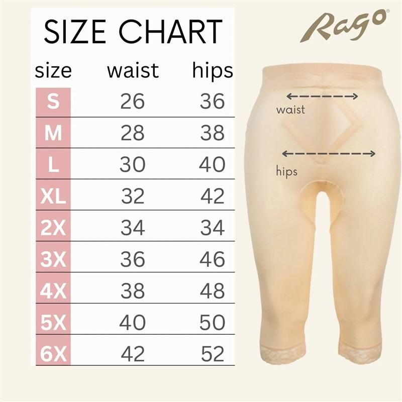 NWT Rago High Waist Capri Pant Liner with Tummy Control 6266 Beige 133034