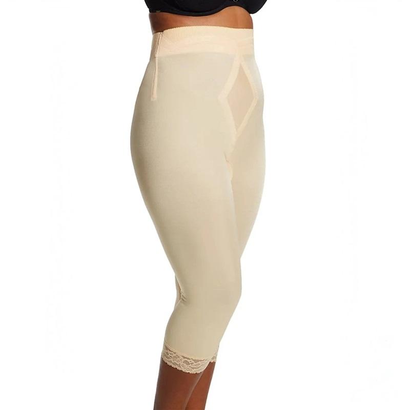 NWT Rago High Waist Capri Pant Liner with Tummy Control 6266 Beige 133034