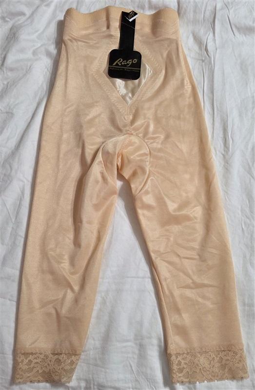 NWT Rago High Waist Capri Pant Liner with Tummy Control 6266 Beige 133034
