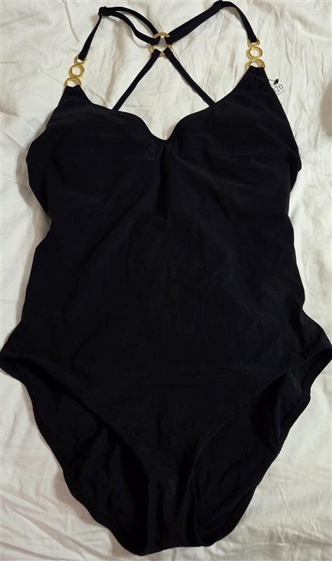 NWPT MiracleSuit Amoressa 14 Ring Me Up Echo Black 1PC Swimsuit 133041