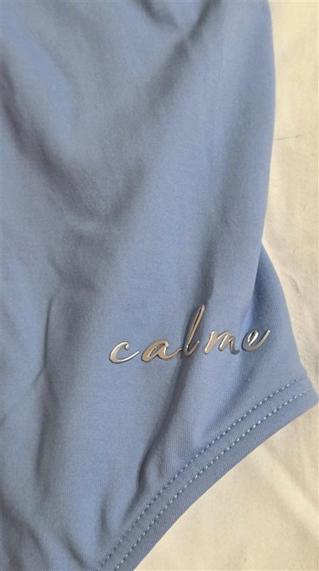 NWT Calme S Blue Cross Back Malliot 1 Pc Swimsuit 133043