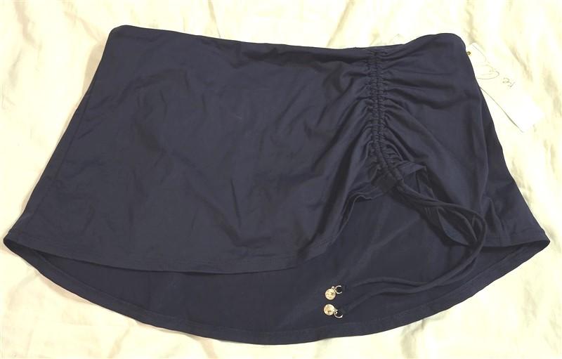 NWT Anne Cole M Solid Navy Skirted Bikini Swim Bottoms 133046
