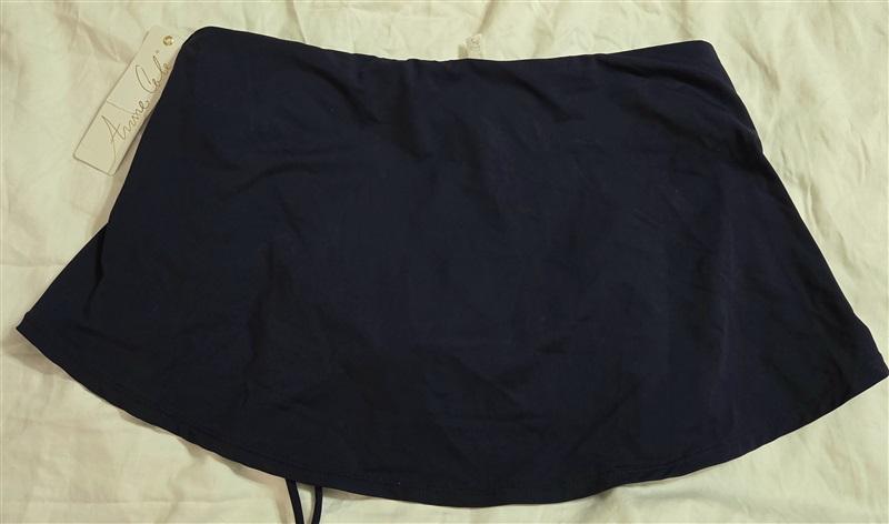 NWT Anne Cole M Solid Navy Skirted Bikini Swim Bottoms 133046