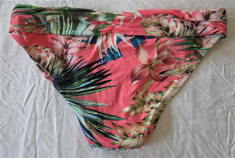 NWT La Blanca Tropical Rain 8 Coral Palm Banded Bikini Swim Bottoms 133049