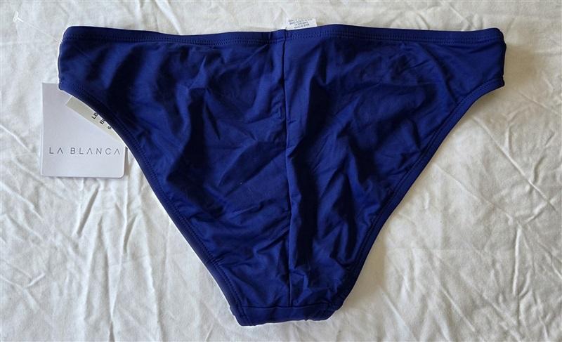 NWT Bleu Rod Beattie 8 Blue Rouge Banded Stitched Bikini Swim Bottom 133051