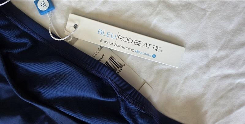 NWT Bleu Rod Beattie 8 Blue Rouge Banded Stitched Bikini Swim Bottom 133051