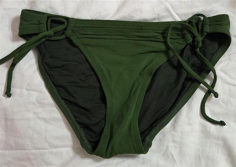 NWT Robin Piccone Luca XS Side-Tie Olive Green Full Bikini Swim Bottom 133059