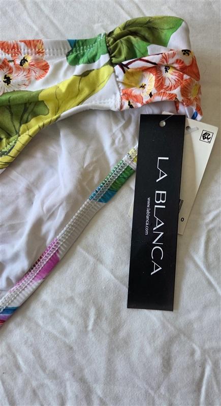 NWT La Blanca 14 Tropical Floral Hipster Bikini Swim Bottom 133061