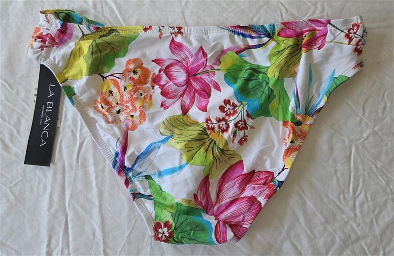 NWT La Blanca 14 Tropical Floral Hipster Bikini Swim Bottom 133061