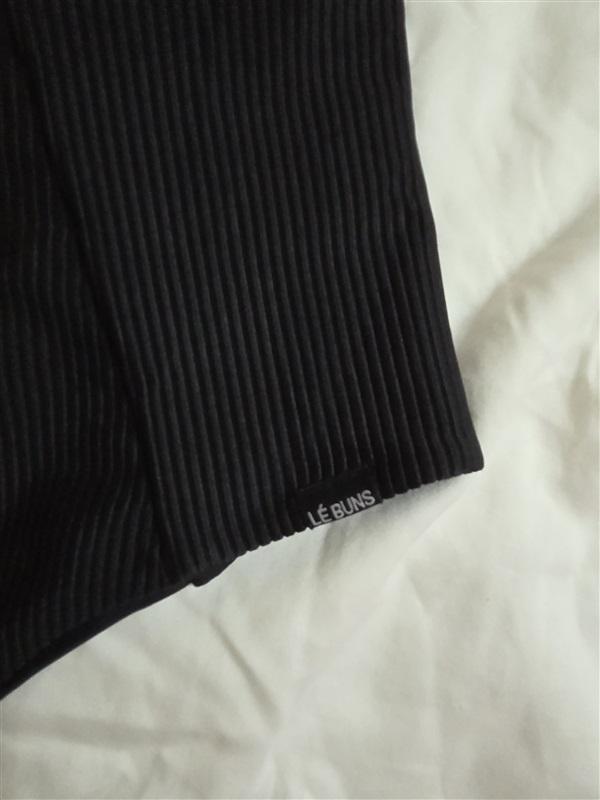 NWT Free People Le Buns 8 USA Swim Bikini Bottom Ribbed Black 133071