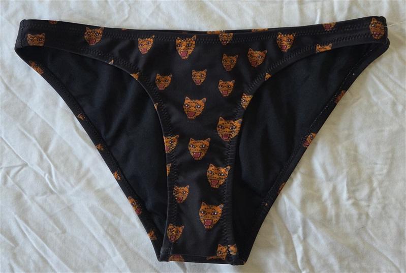 NWOT Volcom S Cheetah Jaguar Bikini Bottom Animal Print Black 133082