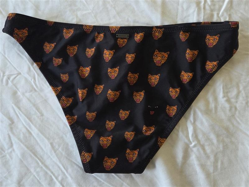 NWOT Volcom S Cheetah Jaguar Bikini Bottom Animal Print Black 133082