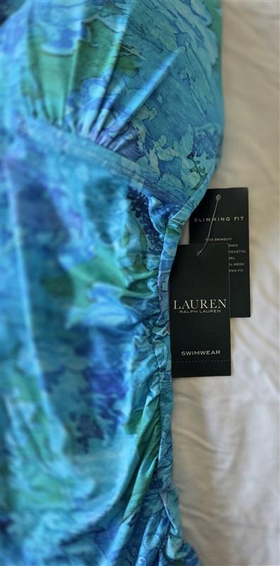 NWT Ralph Lauren 8 Oceanic Floral Batik Halter Swim Tankini Swimsuit Top 133083