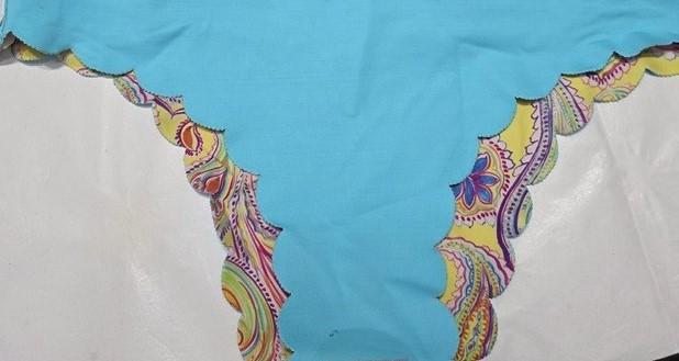 NWT Pilyq S Bahia Reversible Wave Yellow Paisley Bikini Swim Bottom 133085