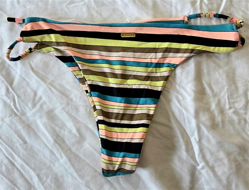 NWOT Volcom Simply Striped S Cheeky Strappy Bikini Swim Bottom 133086